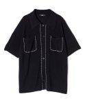 画像2: 【glamb 2024Summer先行予約】glamb グラム / Stitch Pocket Knit Shirt (2色展開) (2)