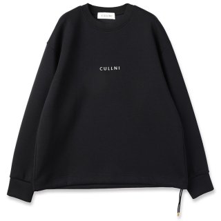 CULLNI　クルニ　レイヤードニット プルオーバー サイズ1 コットン　黒　白 CULLNI クルニ レイヤードニット プルオーバー サイズ1 コットン