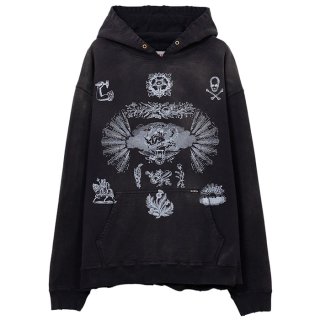YAMADAYA♡MEDOC♡刺繍ボンディングパーカー 黒 新品 休日限定 パーカーの商品一覧｜ファッション通販のYAMADAYA