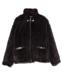画像2: 【glamb 2025 Autumn先行予約】glamb グラム / Rabbit Fur Jacket (2色展開) (2)