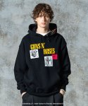 画像8: 【glamb 2025 Autumn先行予約】glamb グラム / GUNS N’ ROSES Patchwork Hoodie (1色展開) (8)