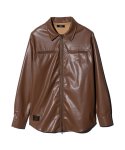 画像2: 【glamb 2025 Autumn先行予約】glamb グラム / Synth Leather Shirt (2色展開) (2)