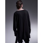 画像4: 【2025AW先行予約】kiryuyrik キリュウキリュウ / BEATENJIKU Boat Neck Flare T Shirt (2色展開) (4)