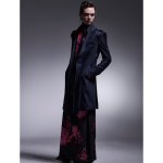 画像10: 【2025AW先行予約】kiryuyrik キリュウキリュウ / SAKURA Decine Wide Tuck Slacks (black x pink) (10)