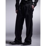 画像2: 【2025AW先行予約】kiryuyrik キリュウキリュウ / 2/76Gabagine Wide Slacks (black) (2)
