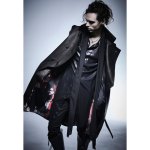 画像14: 【2025AW先行予約】kiryuyrik キリュウキリュウ / 130Chintz Stoal Flare Shirt (black) (14)