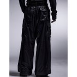画像6: 【2025AW先行予約】kiryuyrik キリュウキリュウ / 130Chintz Wide Cargo Pants (black) (6)