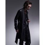 画像4: 【2025AW先行予約】kiryuyrik キリュウキリュウ / 130Chintz Stoal Flare Shirt (black) (4)