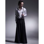 画像6: 【2025AW先行予約】kiryuyrik キリュウキリュウ / TWS Tropical Suspender Wise Tuck Slacks (black) (6)