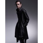画像3: 【2025AW先行予約】kiryuyrik キリュウキリュウ / Chintz High Tension Jersey Zipp Flare Shirt (black) (3)