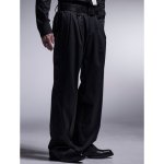 画像3: 【2025AW先行予約】kiryuyrik キリュウキリュウ / 2/76Gabagine Wide Slacks (black) (3)