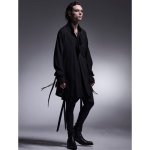 画像6: 【2025AW先行予約】kiryuyrik キリュウキリュウ / CHIRIMEN Sharring Frill Shirt (2色展開) (6)