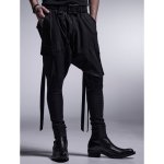 画像2: 【2025AW先行予約】kiryuyrik キリュウキリュウ / Coating High Tension Jersey Saruel Pants (black) (2)