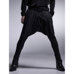画像2: 【2025AW先行予約】kiryuyrik キリュウキリュウ / High Tension Jersey Curve Saruel Pants (black) (2)