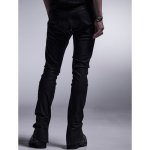 画像5: 【2025AW先行予約】kiryuyrik キリュウキリュウ / Coating High Tension Jersey Skinny Slacks (black) (5)