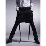 画像2: 【2025AW先行予約】kiryuyrik キリュウキリュウ / High Tension Jersey Saruel Bondage Pants (black) (2)