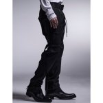 画像9: 【2025AW先行予約】kiryuyrik キリュウキリュウ / High Tension Jersey Saruel Bondage Pants (black) (9)
