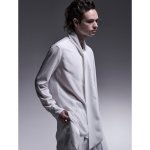 画像7: 【2025AW先行予約】kiryuyrik キリュウキリュウ / Gergette Crepe Stoal Shirts (2色展開) (7)