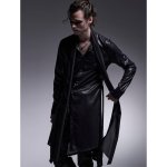 画像3: 【2025AW先行予約】kiryuyrik キリュウキリュウ / 130Chintz Stoal Flare Shirt (black) (3)
