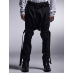 画像6: 【2025AW先行予約】kiryuyrik キリュウキリュウ / Coating High Tension Jersey Saruel Bondage Pants (black) (6)