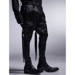 画像2: 【2025AW先行予約】kiryuyrik キリュウキリュウ / Chintz High Tension Jersey Saruel Pants (black) (2)