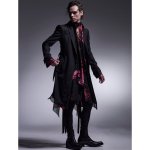 画像6: 【2025AW先行予約】kiryuyrik キリュウキリュウ / SAKURA Decine Flare Shirt (black x pink) (6)