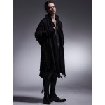 画像6: 【2025AW先行予約】kiryuyrik キリュウキリュウ / Chintz High Tension Jersey Zipp Flare Shirt (black) (6)