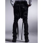 画像5: 【2025AW先行予約】kiryuyrik キリュウキリュウ / Coating High Tension Jersey Saruel Bondage Pants (black) (5)