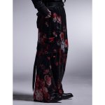 画像3: 【2025AW先行予約】kiryuyrik キリュウキリュウ / Flora Velor Wide Cargo Pants (flora) (3)