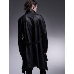 画像4: 【2025AW先行予約】kiryuyrik キリュウキリュウ / Chintz High Tension Jersey Zipp Flare Shirt (black) (4)