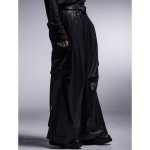 画像5: 【2025AW先行予約】kiryuyrik キリュウキリュウ / 130Chintz Wide Cargo Pants (black) (5)