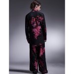 画像7: 【2025AW先行予約】kiryuyrik キリュウキリュウ / SAKURA Decine Wide Tuck Slacks (black x pink) (7)