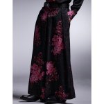 画像2: 【2025AW先行予約】kiryuyrik キリュウキリュウ / SAKURA Decine Wide Tuck Slacks (black x pink) (2)