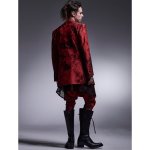 画像10: 【2025AW先行予約】kiryuyrik キリュウキリュウ / Flora High Tension Jersey Saruel Pants (black x red) (10)
