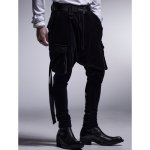 画像3: 【2025AW先行予約】kiryuyrik キリュウキリュウ / Velor Jersey Saruel Pants (black) (3)