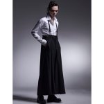 画像4: 【2025AW先行予約】kiryuyrik キリュウキリュウ / TWS Tropical Suspender Wise Tuck Slacks (black) (4)