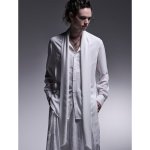 画像6: 【2025AW先行予約】kiryuyrik キリュウキリュウ / Gergette Crepe Stoal Shirts (2色展開) (6)