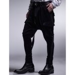 画像2: 【2025AW先行予約】kiryuyrik キリュウキリュウ / Velor Jersey Saruel Pants (black) (2)
