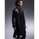画像6: 【2025AW先行予約】kiryuyrik キリュウキリュウ / 130Chintz Stoal Flare Shirt (black) (6)