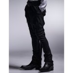 画像3: 【2025AW先行予約】kiryuyrik キリュウキリュウ / Coating High Tension Jersey Saruel Bondage Pants (black) (3)