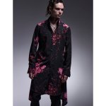画像3: 【2025AW先行予約】kiryuyrik キリュウキリュウ / SAKURA Decine Flare Shirt (black x pink) (3)