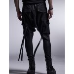 画像5: 【2025AW先行予約】kiryuyrik キリュウキリュウ / Coating High Tension Jersey Saruel Pants (black) (5)