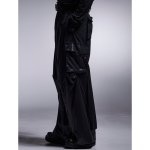 画像4: 【2025AW先行予約】kiryuyrik キリュウキリュウ / 130Chintz Wide Cargo Pants (black) (4)