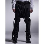 画像6: 【2025AW先行予約】kiryuyrik キリュウキリュウ / High Tension Jersey Saruel Bondage Pants (black) (6)