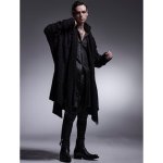画像5: 【2025AW先行予約】kiryuyrik キリュウキリュウ / Chintz High Tension Jersey Zipp Flare Shirt (black) (5)