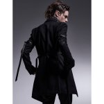 画像6: 【2025AW先行予約】kiryuyrik キリュウキリュウ / Cashmere Beaver Belted Peacked Jacket (black) (6)
