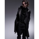 画像8: 【2025AW先行予約】kiryuyrik キリュウキリュウ / 0,6COW Hide Long Leather Napoleon (black) (8)