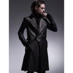 画像4: 【2025AW先行予約】kiryuyrik キリュウキリュウ / 0,6COW Hide Long Leather Napoleon (black) (4)