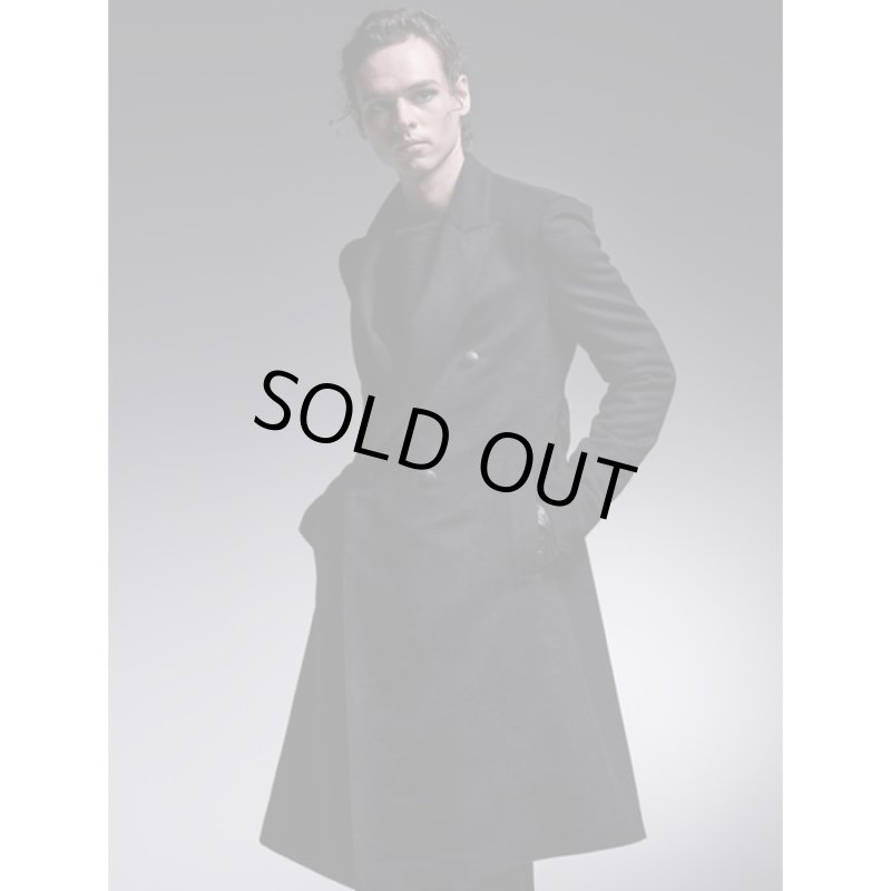 画像2: 【2025AW先行予約】kiryuyrik キリュウキリュウ / Cashmere Beaver W-Peacked Coat (2色展開) (2)