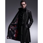 画像2: 【2025AW先行予約】kiryuyrik キリュウキリュウ / 0,6COW Hide Long Leather Napoleon (black) (2)